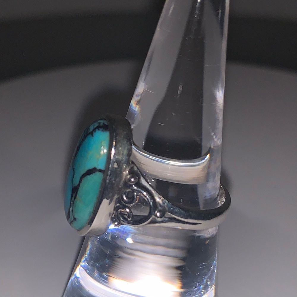 Sold to D Brummett 😍NWT Sterling & Tibetan Turquoise Ring - Picture 2 of 14